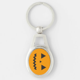 Jack O'Lantern Metal Keychain
