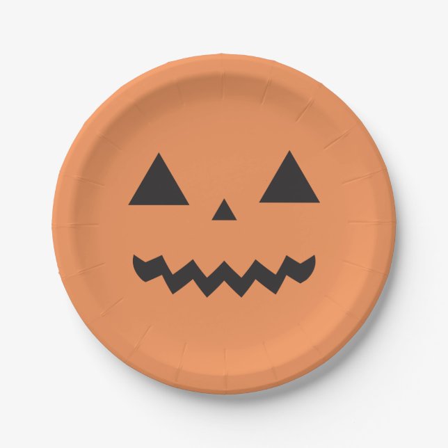 Jack O'Lantern Paper Plates (Front)