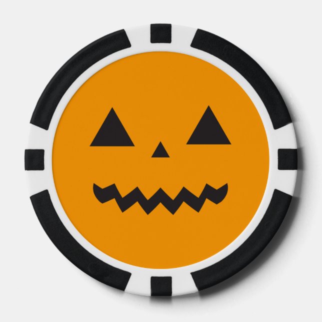 Jack O'Lantern Poker Chip (Front)