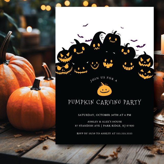 Jack O'Lantern Pumpkin Carving Invitation (Creator Uploaded)