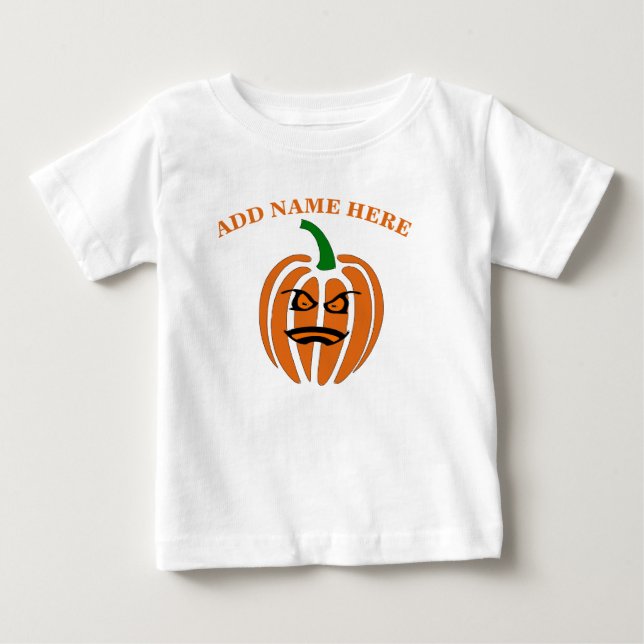 Jack O'Lantern, Pumpkin Face Baby T-Shirt (Front)