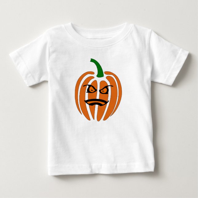 Jack O'Lantern, Pumpkin Face Baby T-Shirt (Front)