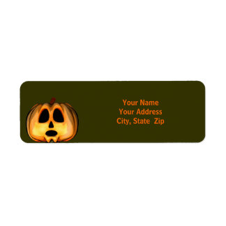 Jack O'Lantern Return Address Labels