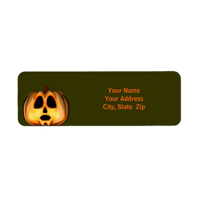 Jack O'Lantern Return Address Labels (Front)