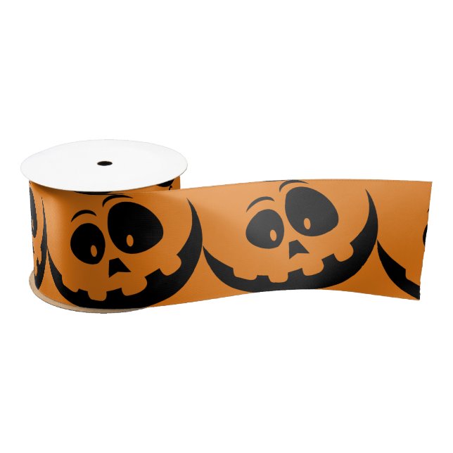 Jack O'lantern Smile Thunder_Cove Satin Ribbon (Spool)