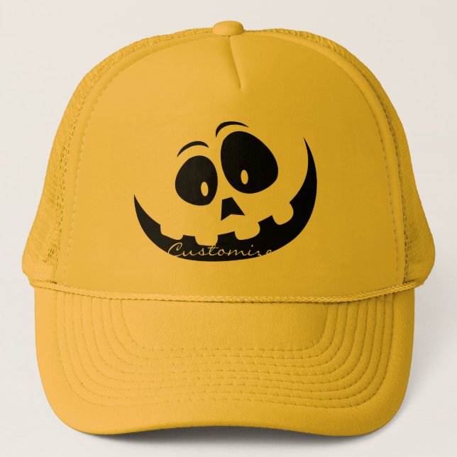 Jack O'lantern Smile Thunder_Cove Trucker Hat (Front)