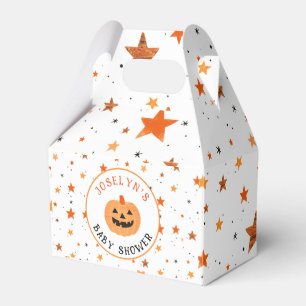 Jack o'lantern Star Pattern Halloween Baby Shower Favour Box