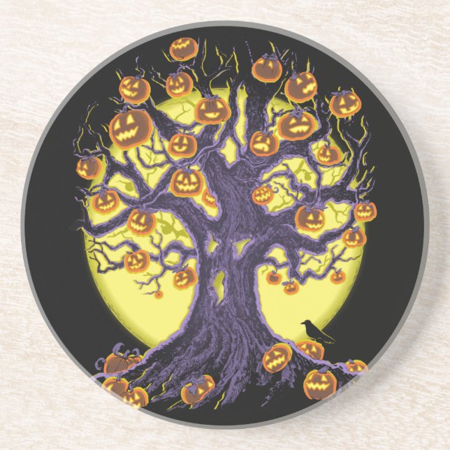 Jack O'Lantern Tree Coaster (Front)