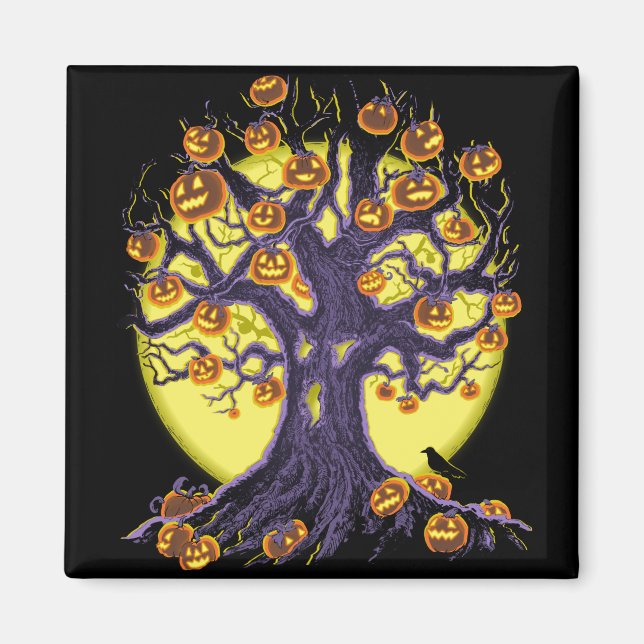 Jack O'Lantern Tree Magnet (Front)