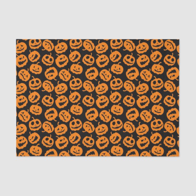 Jack O'Lantern | Trick Treat Halloween Pumpkin Tissue Paper (Front)