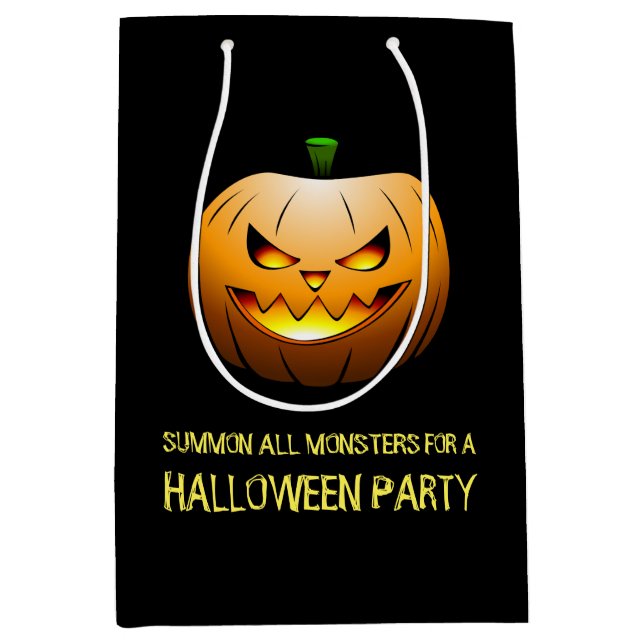 Jack O'lanterns Halloween Night Medium Gift Bag (Front)