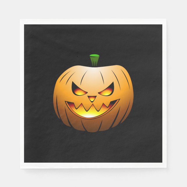 Jack  O'lanterns Halloween Night Napkin (Front)