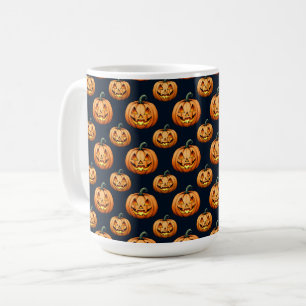 Jack o'Lanterns on Black Coffee Mug