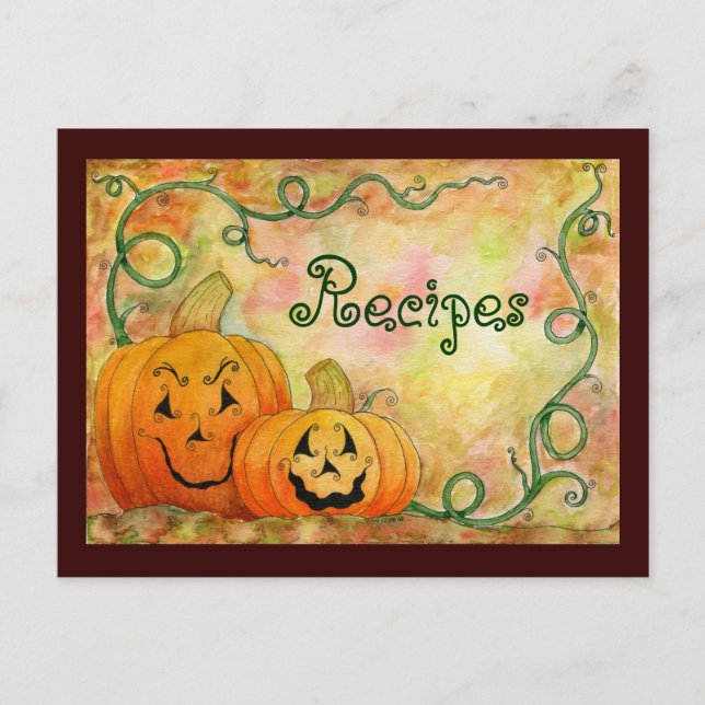 Jack O'Lanterns Recipe Card (Front)