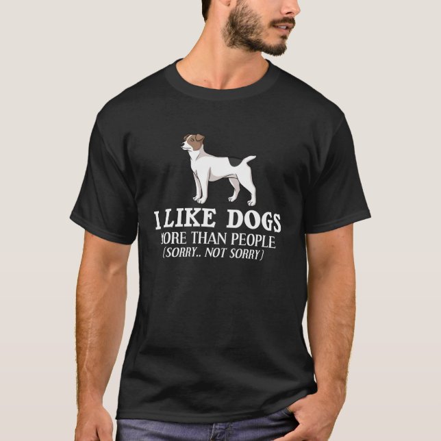 Jack Parson Russell Terrier Dog Puppies Owner T-Shirt (Front)