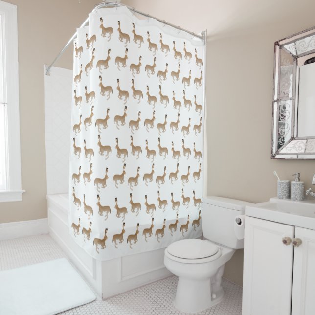 Jack Rabbits Shower Curtain (In Situ)