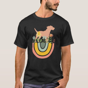 Jack Russel Dog Mum Dad Pet Cute Rainbow Boho Pin T-Shirt