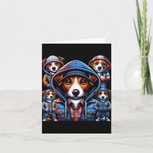 Jack Russel Gangster Dogs  Card
