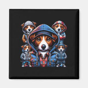 Jack Russel Gangster Dogs Magnet