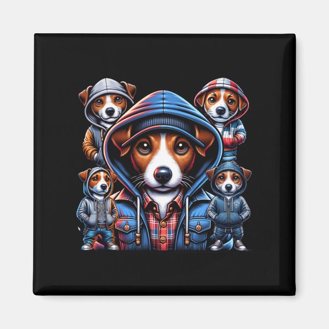 Jack Russel Gangster Dogs  Magnet (Front)