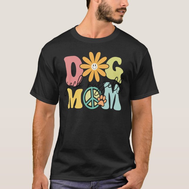 Jack Russel Groovy Dog Mum Women Pet T-Shirt (Front)