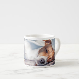 Jack Russel On Autumn Porch Espresso Cup