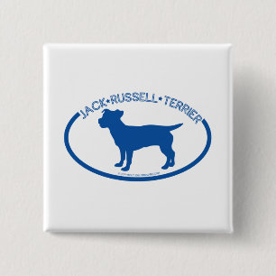 Jack Russel Silhouette Button