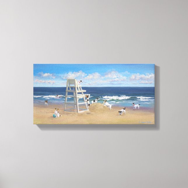 Jack Russel Tails Canvas Print (Front)