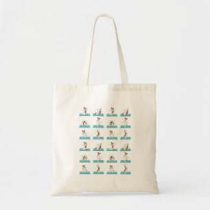Jack Russel Terrier dog doing yoga Tote bag