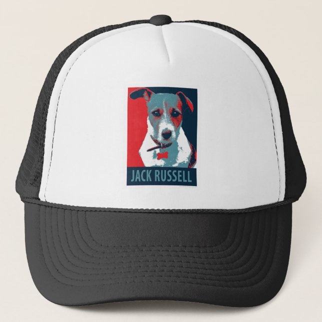 Jack Russel Terrier Political Hope Parody Trucker Hat (Front)