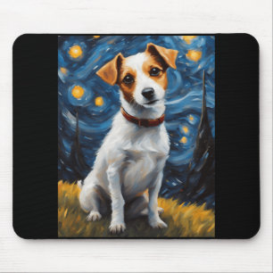 Jack Russel With Collar Painting Print  Mouse Mat