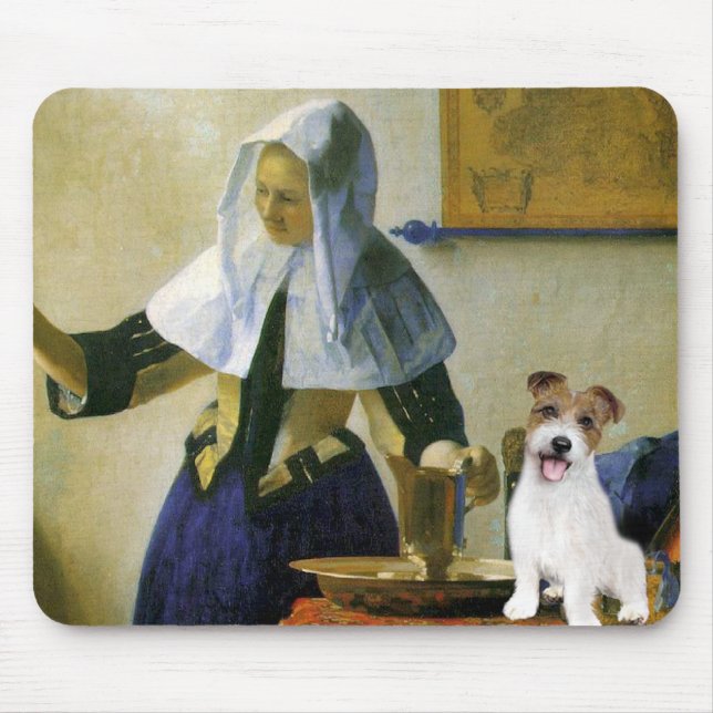 Jack Russell 11 - Woman with Pitcher Mouse Mat (Front)