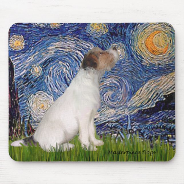 Jack Russell 5 - Starry Night Mouse Mat (Front)