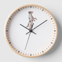 Jack Russell Balancing on Clock Hands Dog Clock