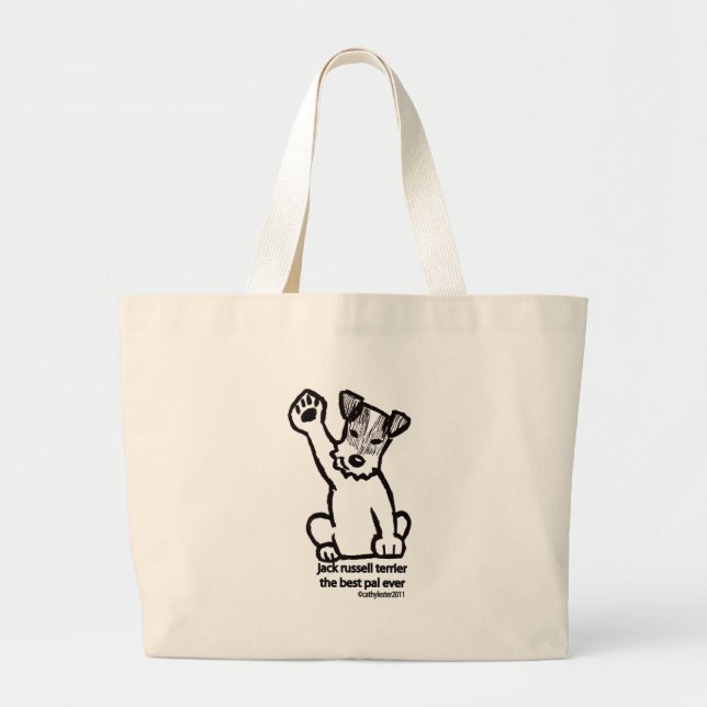 Jack Russell Best Pal Large Tote Bag (Front)