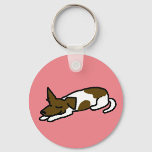 Jack Russell Cartoon Key Ring