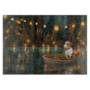 Jack Russell Christmas Festive Voyage Cutting Board