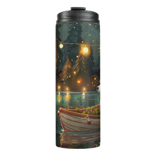 Jack Russell Christmas Festive Voyage  Thermal Tumbler