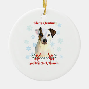 Jack Russell Christmas Ornament
