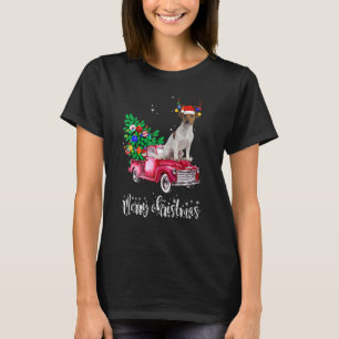 Jack Russell Christmas Ride Red Truck T-Shirt