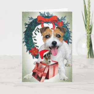 Jack Russell Christmas Times Holiday Card