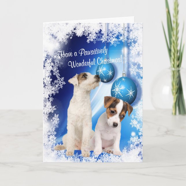 Jack Russell Christmas Wishes - Customise It! #2 Holiday Card (Front)