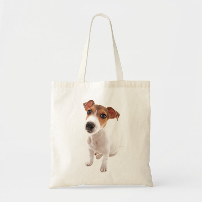 Jack Russell cute puppy baby dog tote bag (Front)