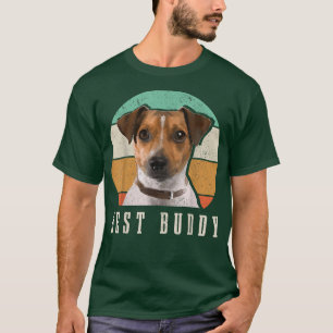 Jack Russell Dad Terrier Mum Best Buddy Retro Vint T-Shirt