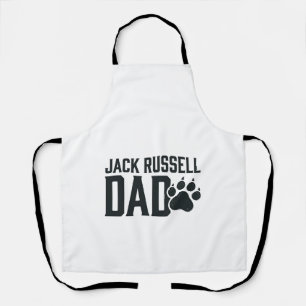 Jack Russell Dad Vintage Paw Print Shirt Design_1 Apron