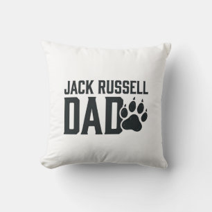 Jack Russell Dad Vintage Paw Print Shirt Design_1 Cushion
