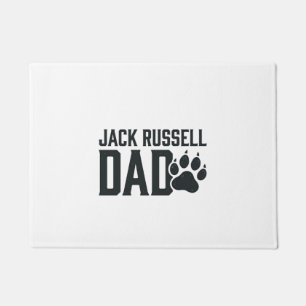Jack Russell Dad Vintage Paw Print Shirt Design_1 Doormat