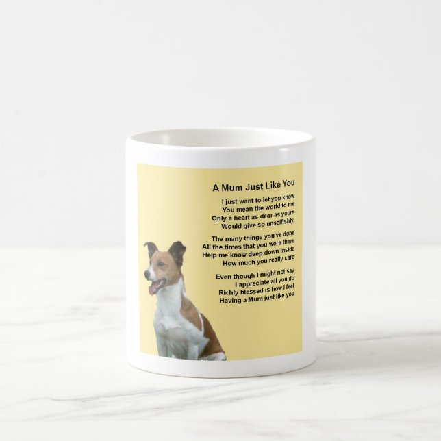 Jack Russell Design Mug with a Mum Poem (Center)