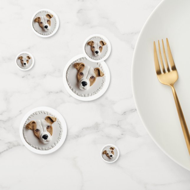 Jack Russell Dog 3D Inspired  Confetti (Group)