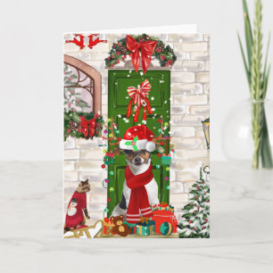 Jack Russell Dog Christmas  Card